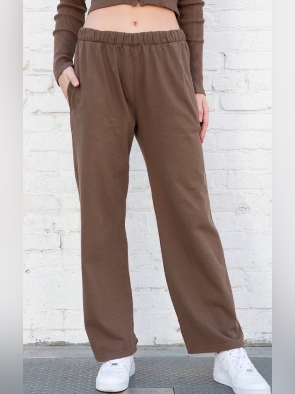Brandy Melville Anastasia Sweatpants in brown